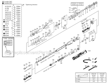 Part Location Diagram of 434.53 Chicago Pneumatic Blade